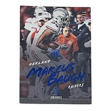 2018 Panini Luminance Blue #166 Marcus Baugh Oakland Raiders Football Card
