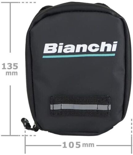 Bianchi Saddle Bag Middle Bicycle Bag Black Accessory W95×H120×D200mm 140g - Picture 2 of 8
