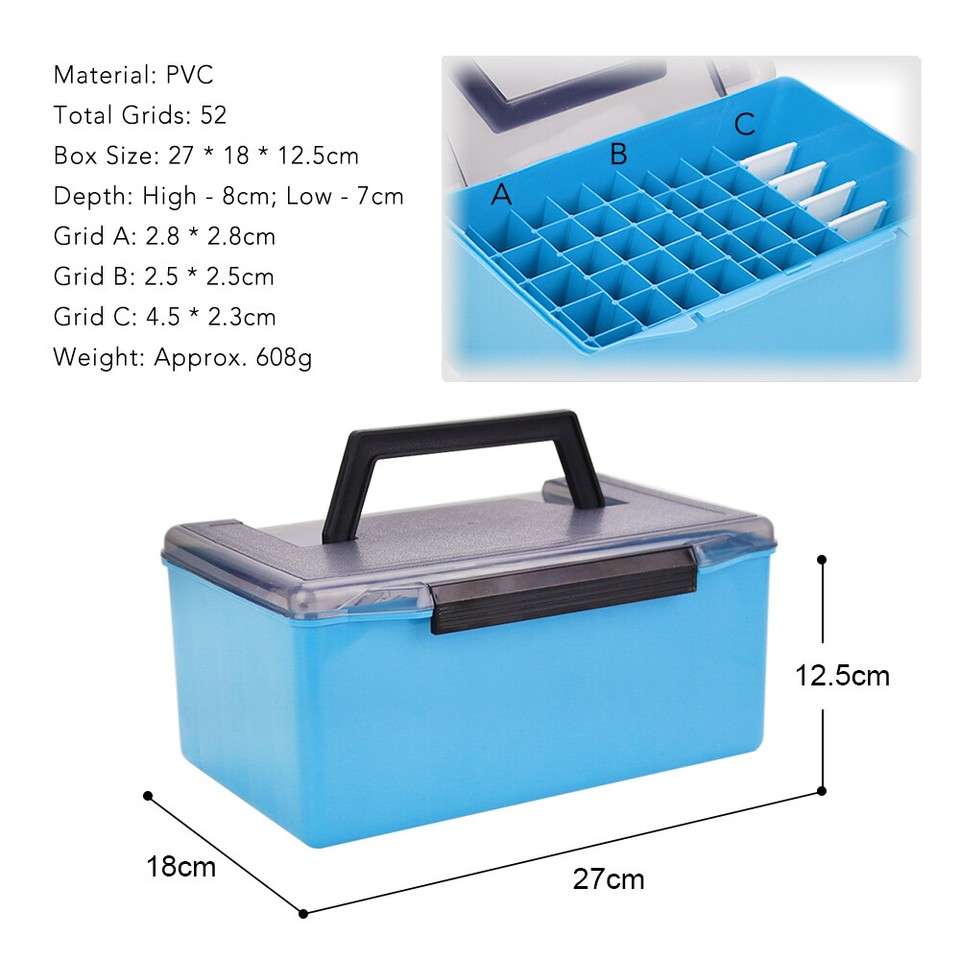 Fishing Tackle Box PVC Fishing Gear Accessories Storage Box F5C6 eBay