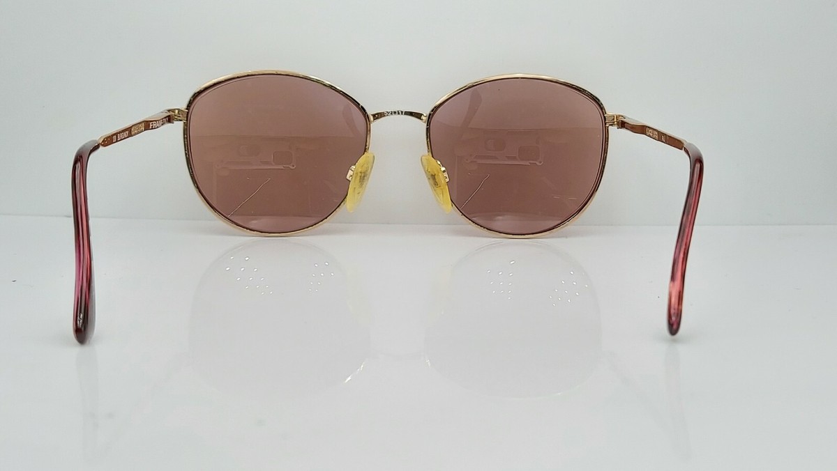 Vintage Cadore Moda Rio Gold burgundy Oval Sunglasses FRAMES  display picture 3