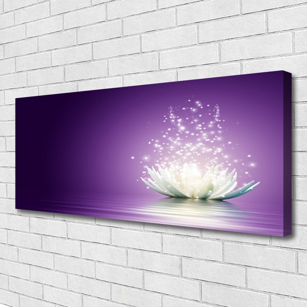 Tableaux floraux Lotus de luxe : impression jet d'encre sur toile tendue 125x50