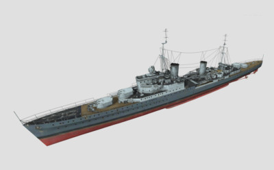 3D Printed kit 1/700 HMS Southampton light cruiser C83 (waterline/full hull)