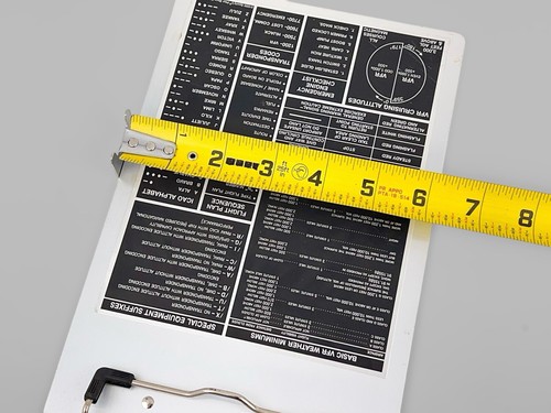 Metal VFR  Pilot’s Flight Reference Clipboard Kneeboard Clipboard - Bild 3 von 8