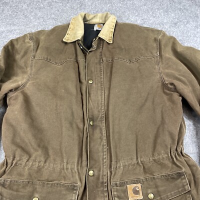 Vintage Carhartt Chore Coat Duck Canvas Jacket Mens XL/XXL