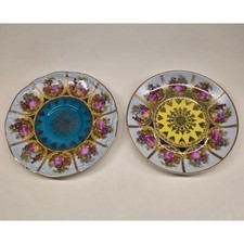Set of 2 Seltmann Weiden Bavaria Courting Scene Gold Accent Plates