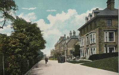 Broad Walk by the Public Gardens at Buxton in Derbyshire - Antique Print 1900