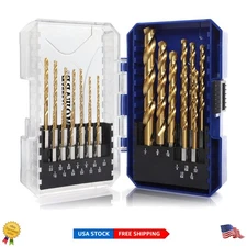 Durable 21-Piece HSS Impact Drill Bit Set with Titanium Finish – Effortless Cuts