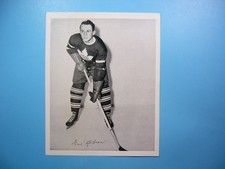 1945/54 QUAKER OATS NHL HOCKEY PHOTO GUS MORTSON POSE NICE TORONTO MAPLE LEAFS
