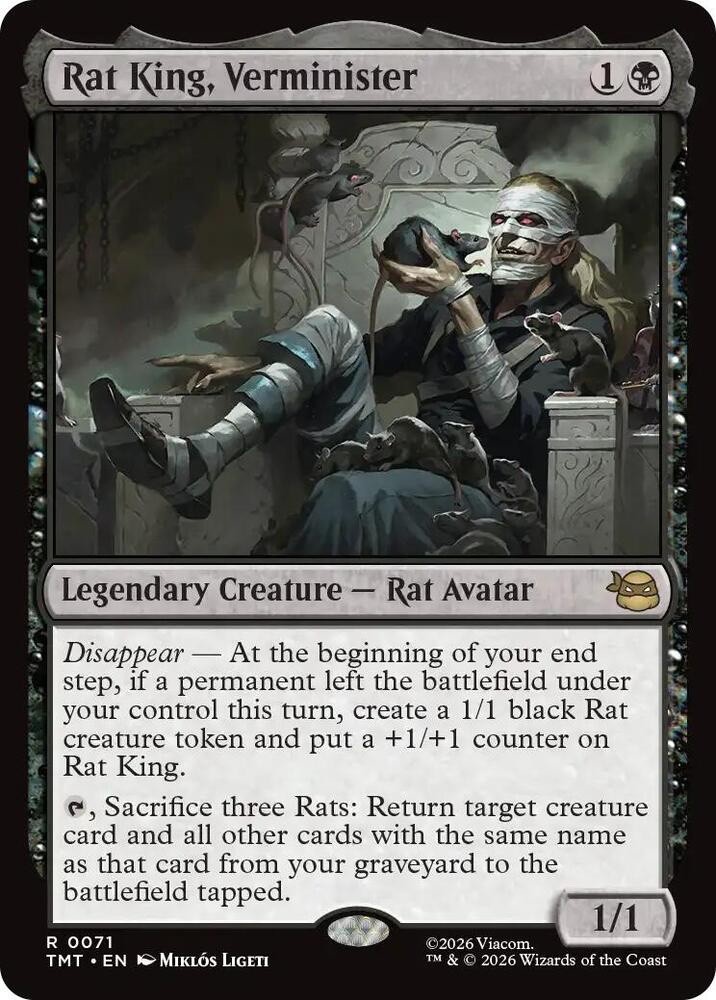 Rat King, Verminister Teenage Mutant Ninja Turtles Regular