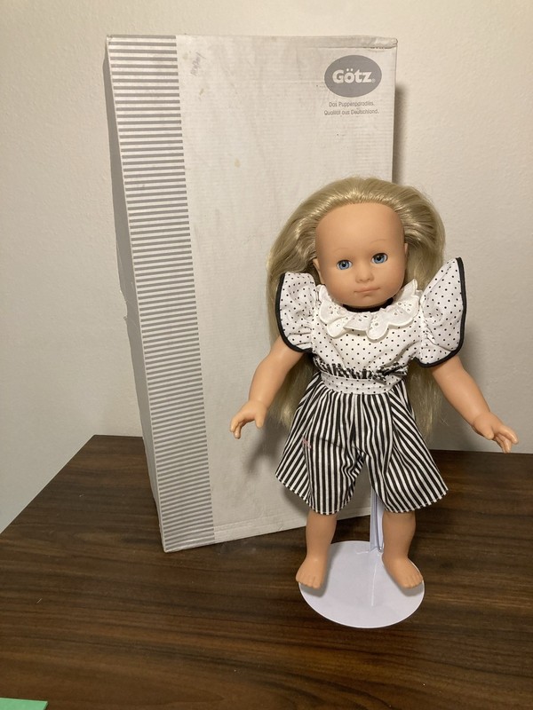 SIGNED 1990 Gotz Doll JEANNE Articulated Soft Standing 16.5" 15061