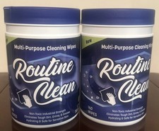 2 Pack Multi-Purpose Cleaning Wipes Routine Clean Lemon Scented 160 Wipes Each