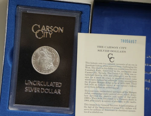 1878-CC Morgan Silver Dollar GSA Carson City Uncirculated – Original Holder