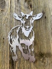GOAT WALL ART GARDEN ORNAMENT INDOOR OUTDOOR RUSTING MILD STEEL GIFT