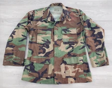 Vintage U.S. Military BDU Woodland Camouflage Jacket  American Apparel Inc