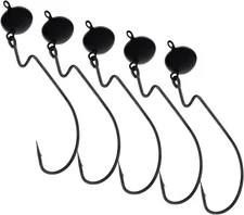 Reaction Tackle Football Swing Jig - Wobble Head for Deep 3/8 oz, Black 