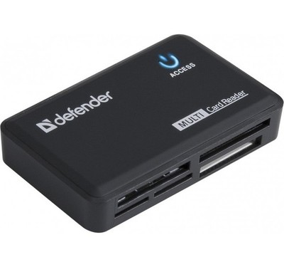 4714033835015 MEMORY CARD READER OPTI MUS USB 2.0 ALL IN ONE Defender