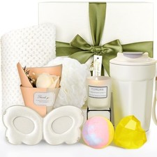 Happy Birthday Gifts for Women  Happy Bestie Birthday Gift Basket for Beige