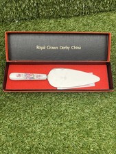 Vintage Royal Crown Derby China Cake Slice In Original Box Made In England