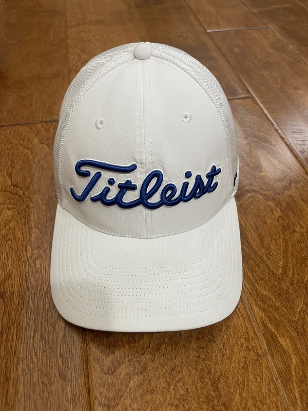 Titleist FJ FootJoy Pro V1 Stretch Fit Golf Hat Cap Fitted Unisex L/XL, White