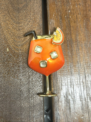 Aperol Spritz Enamel Cocktail Party Brooch Talbots