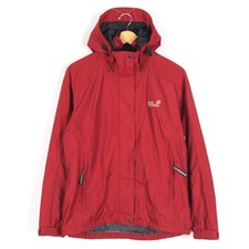 JACK WOLFSKIN Damen Jacke Gr.M Texapore Rot Kapuze Mesh Gefüttert
