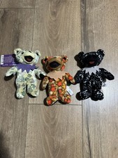 Lot Of 3 Grateful Dead Bears Liquid Blue