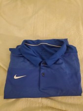 Nike Dri Fit Mens Xl Blue Short Sleeve Stretch Golf Polo