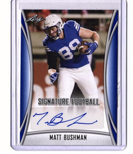 Matt Bushman RC 2021 Leaf Signatures #BA-MBI Blue Rookie Auto