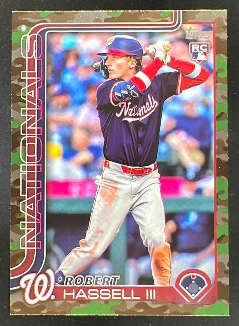 2025 Topps Update Memorial Day Camo #US109 Robert Hassell III RC /25