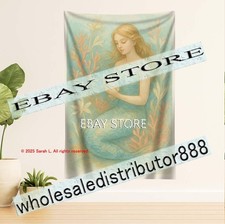 Fantasy Wall Tapestry ocean art 39X59 in