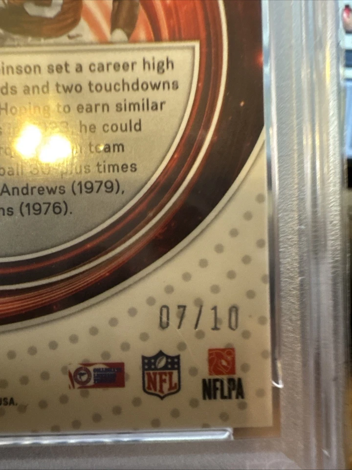 2023 Prism Football Bijan Robinson Portals Gold /10 Psa 10 Jersey Match!!!! RC - Image 3 of 3