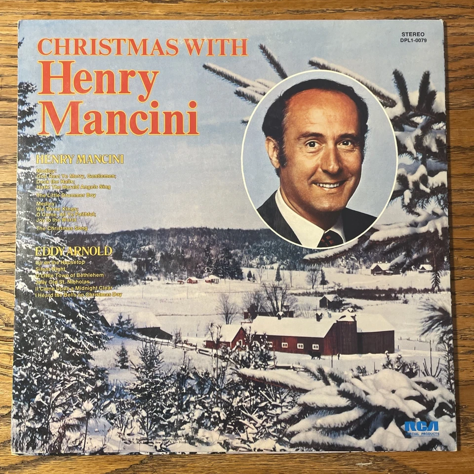 Christmas With Eddy Arnold & Henry Mancini LP RCA Holiday VG Foto 4 de 4