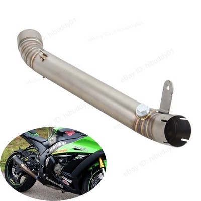 For Kawasaki Ninja ZX10R 2011-2015 Exhaust Tips 61mm Middle Pipe Stainless Steel