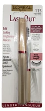 NEW L'Oréal LASH OUT BOLD LOOKING LENGTHENING MASCARA- 115 BLACK BROWN