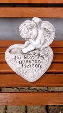 Engel mit Herz für Zb Grab Groß Deko Grabschmuck