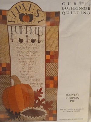 vintage Curtis Boehringer quilting  Harvest Pumpkin  Pie 1998 uncut beautiful   