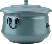 Decorative Garden Hose Holder Storage Pot with Lid 