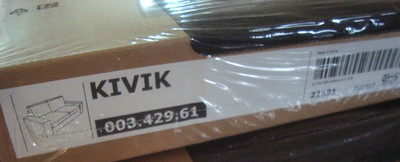 IKEA KIVIK 2-seat Sofa Loveseat Cover Borred Dark Brown Slipcover 003.429.61 NEW