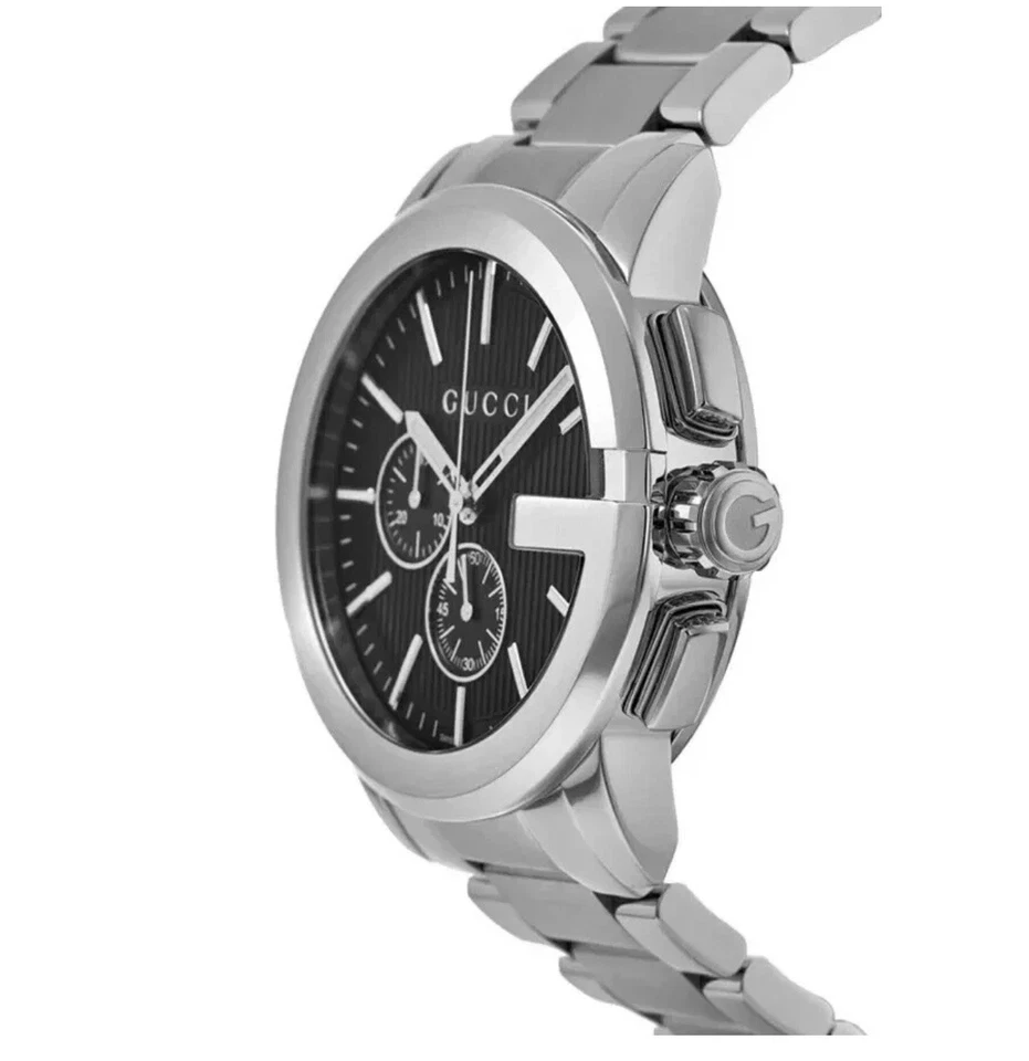 GUCCI G-Chrono YA101204  Stainless Steel Black Dial Men's Watch 44 mm - Image 3 of 4