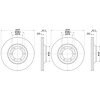 2X Hella Bremsscheiben 277Mm Vorne Passend FüR Galloper Galloper Hyundai