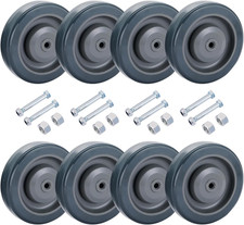 8 Pack 5" Shopping Cart Replacement Wheels Kit