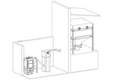 ATMOS Pneumatisches Ansaugsystem BASIC ONE mit Zwischenbehälter blau