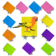 12 Pcs Bird Perch Stand Toy Colorful Wood Paw Grinding Stick Parrot Perch Sta...