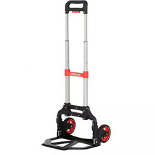 Folding Hand Truck Dolly Cart 150 lb Cpcty Aluminum Lightweight Portable Wheels