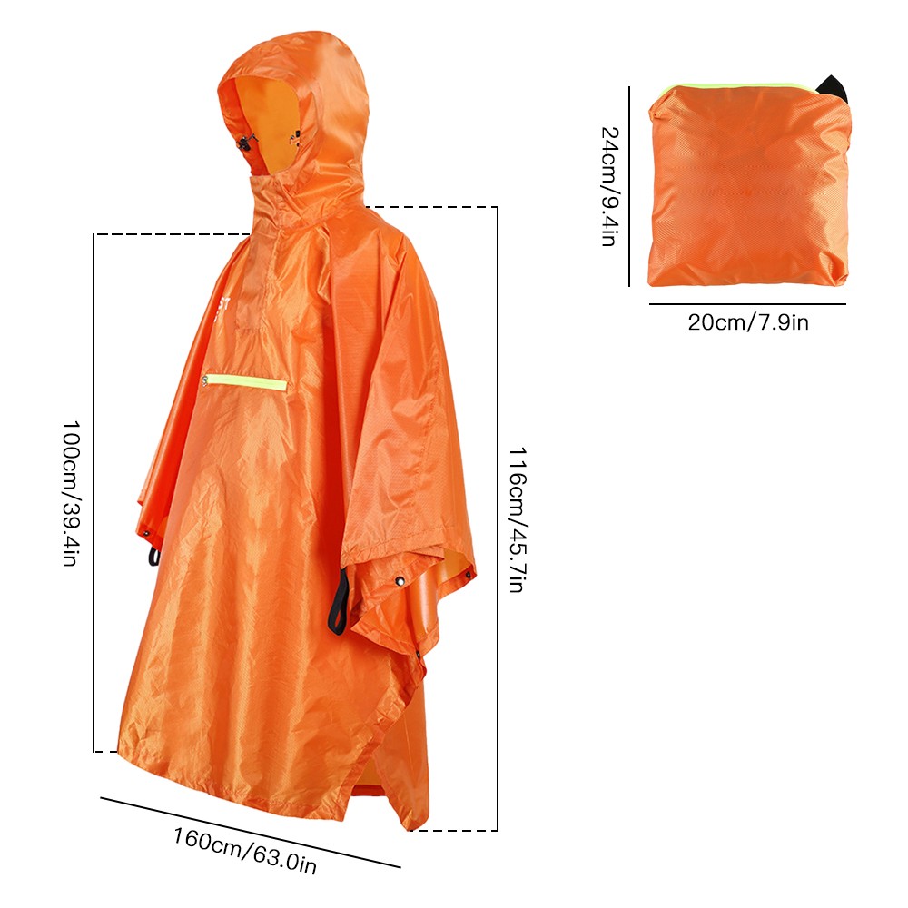Men Women Raincoat Waterproof Rainwear With Reflector Rainproof Poncho With Refl