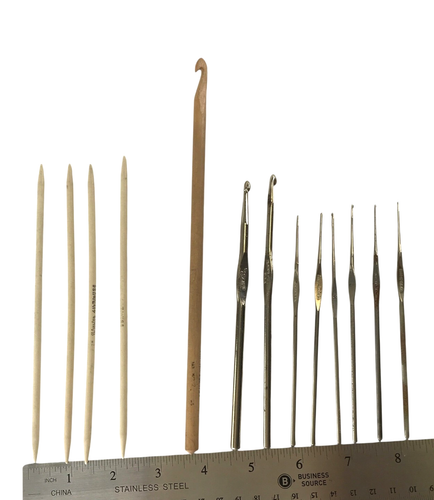 Crochet Knitting Needles Hooks Lot 12 Mixed Vintage Chester Boye Gem Bates - Picture 8 of 10