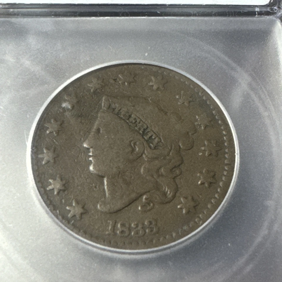 1833 Coronet Head Large Cent - US 1c Copper Coin ICG VG8 - Image 4 of 4