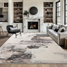 Carpet Living Room Large Modern Abstract Rug Short Pile Soft Carpe...