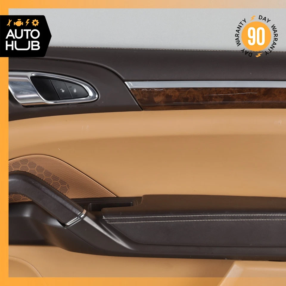 Porsche Cayenne 958 Turbo Front Right Side Interior Door Panel Natur Leather OEM - Image 3 of 4