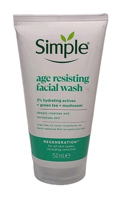 Simple   Age Resisting Facial Wash 150 mL   3% Hydrating Actives + Green Tea